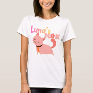Luna’s Mom Cute Cat Lover Gift | Personalized Cat  T-shirt