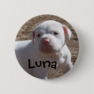 Luna, Saved Puppy Ronde Button 5,7 Cm