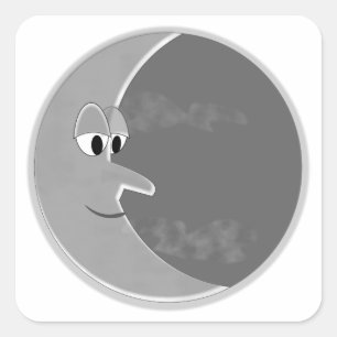 Luna Vierkante Sticker