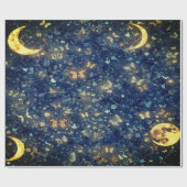 Lunaire Gloed Hemelse Maan Cadeaupapier (Vlak)