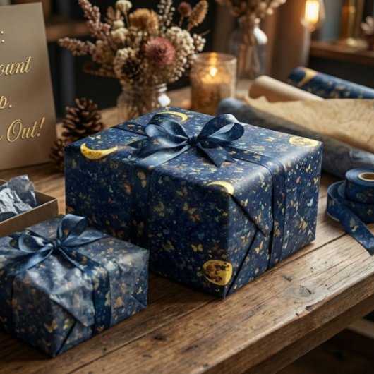 Lunaire Gloed Hemelse Maan Cadeaupapier