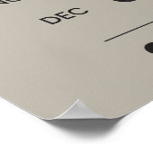 Lunar Business Calendar Volle maan Affectie Poster (Hoek)