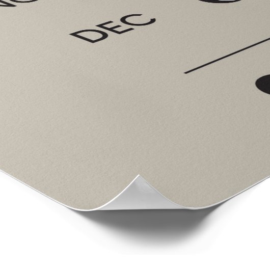 Lunar Business Calendar Volle maan Affectie Poster (Hoek)