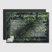 Lunar Calendar 2026 Moon Phases Monstera cats (Voorkant / Achterkant)