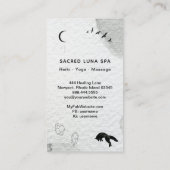 *~* Lunar Cosmic Fox Leaping Pine Trees Moon Visitekaartje (Achterkant)