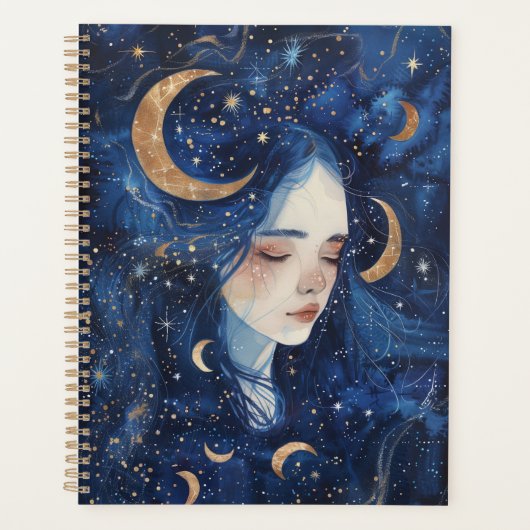 Lunar Dreamscape Spiral Planner (Devant)