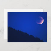 Lunar Eclipse over bos | Zug, Zwitserland Briefkaart (Voorkant / Achterkant)