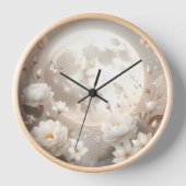 Lunar Floral Timepiece: Ethereal White Peonies & B (Voorkant)