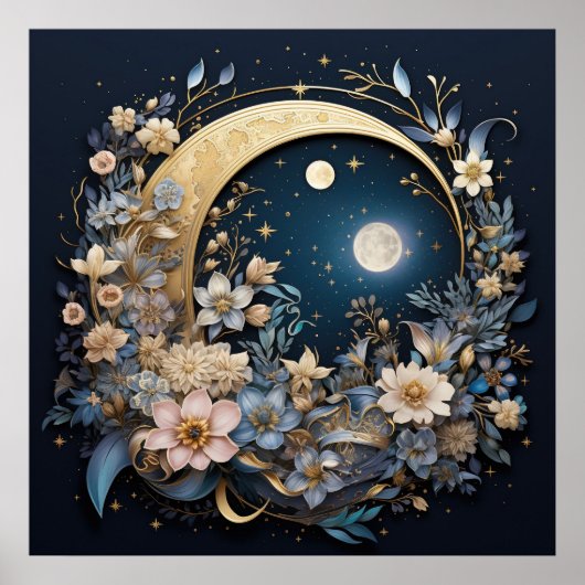 Lunar Garden Wreath Poster (Voorkant)