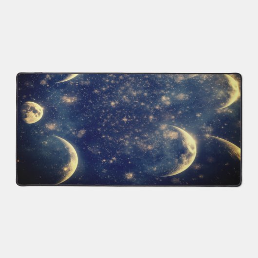 Lunar Glow Desk mat Night Sky Design (Recto)