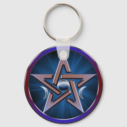 Lunar Goddess Pentagram Sleutelhanger (Voorkant)
