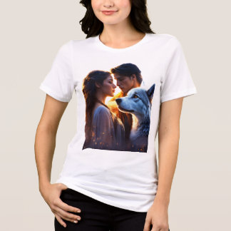 Lunar Howl beroemd gemaakt door Wolf Pack Harmony Tri-Blend Shirt