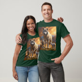 Lunar Howl : Wolf T-Shirt Design (Unisexe)