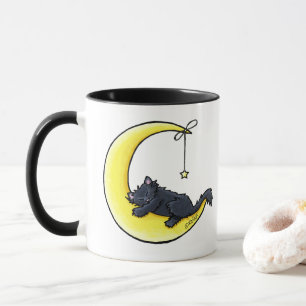 Lunar Love Chat noir Mug café à deux tons