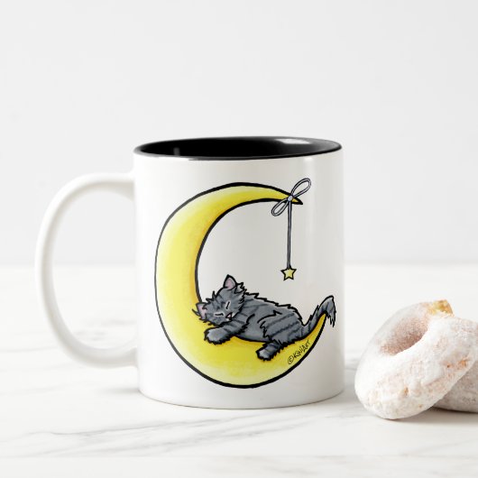 Lunar Love Tabby Chat Mug (Avec donut)