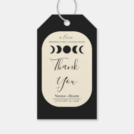 Lunar Luxe Black & Cream Moon Phase Wedding Cadeaulabel