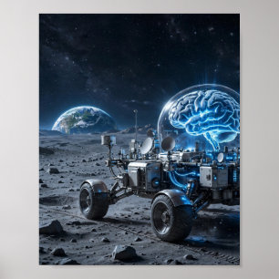 Lunar Mind — Ordinateur IA de Rover Lunaire Poster