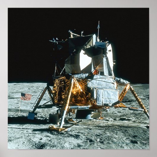 Lunar-module op de maan poster (Voorkant)
