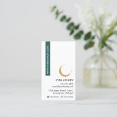 Lunar Moon Floral Celestial Moderne Visitekaartje (Staand voorkant)