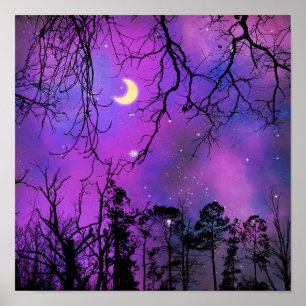 Lunar, Moon Lover, Galaxy, Mannen & vrouwen, ruimt Poster