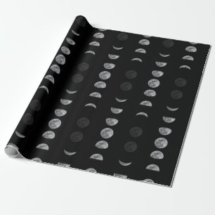 Lunar Moon Phases Celestial Cadeaupapier