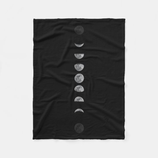Lunar Moon Phases Celestial Fleece Deken (Voorkant)