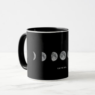 Lunar Moon Phases Celestial Gepersonaliseerd Name Mok