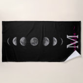 Lunar Moon Phases | Celestial Personalized Name Strandlaken (Voorkant)