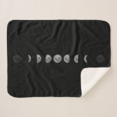 Lunar Moon Phases Celestial Sherpa Deken (Voorkant (horizontaal))