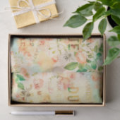 Lunar Moth en Rozen Ephemera-weefselpapier Tissuepapier (Geschenk)