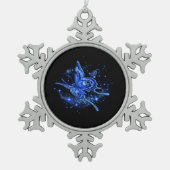 Lunar Moth Tin Sneeuwvlok Ornament (Voorkant)