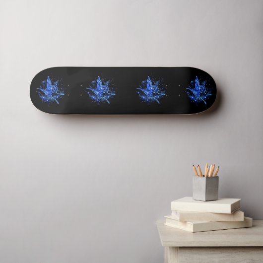 Lunar Moths Girls Skateboard (Art mural (Horz))