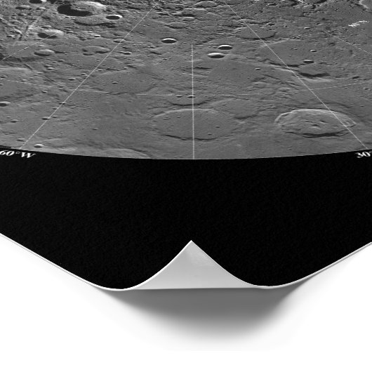 Lunar mozaïek van het noordpoolgebied van de m poster (Hoek)