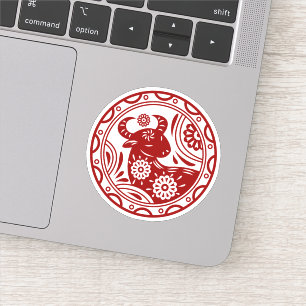 Lunar New Year of Ox 2021 Zodiac Animal Sticker