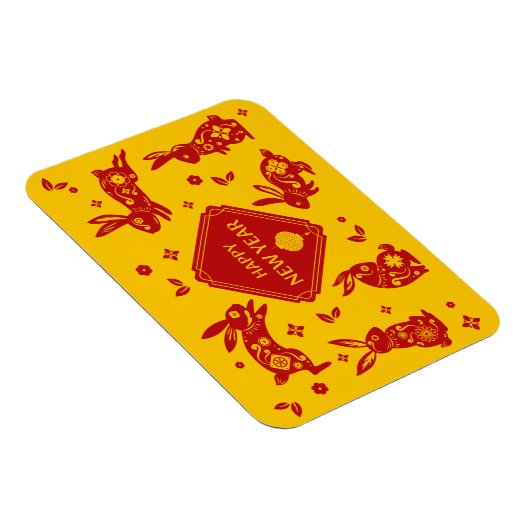Lunar New Year of Rabbit 2023 Zodiac Animal Magneet (Rechterzijde)