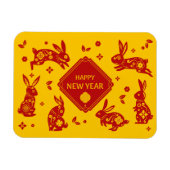 Lunar New Year of Rabbit 2023 Zodiac Animal Magneet (Horizontaal)