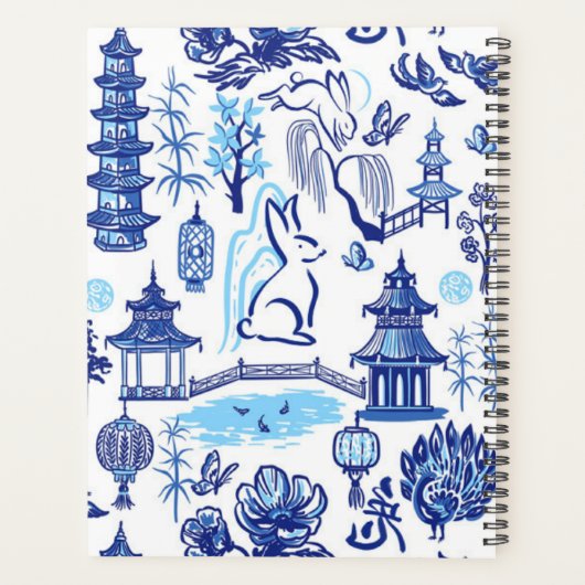 Lunar New Year Rabbit Chinoiserie Planner (Achterkant)