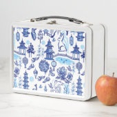 Lunar New Year Rabbit Chinoiserie White Lunch Box (In situ)