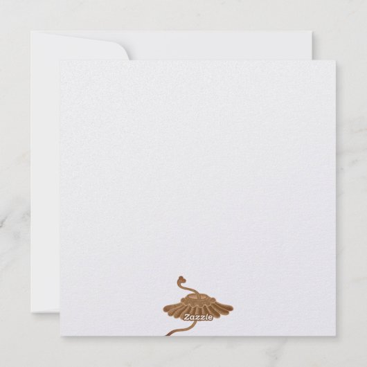 Lunar New Year Rabbit & Peonies Briefkaart (Achterkant)