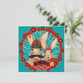 Lunar New Year Wedding Flat Kaart op Cantonese eil (Staand voorkant)