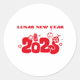 Lunar Nieuwjaar 2025 Ronde Sticker