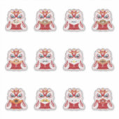 Lunar Nieuwjaar - Leeuwendans Sticker (Voorkant)