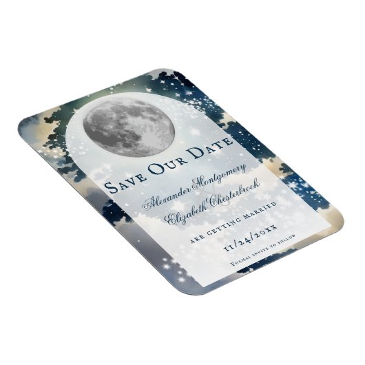 Lunar Night Sky Bewaar de datum Magneet (Rechterzijde)