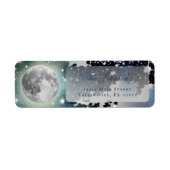 Lunar Night Sky trouwadres Etiket (Voorkant)
