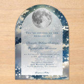 Lunar Night Sky Wedding Acryl Uitnodigingen (Voorkant)
