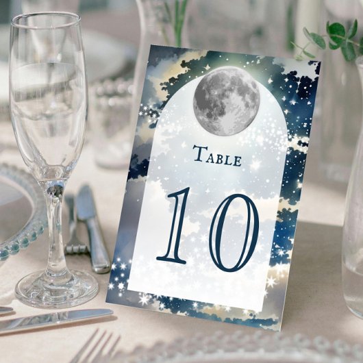 Lunar Night Sky Wedding Kaart