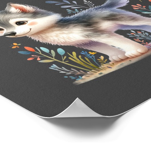 Lunar Pals - Baby Wolf Poster (Coin)