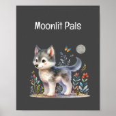 Lunar Pals - Baby Wolf Poster (Devant)