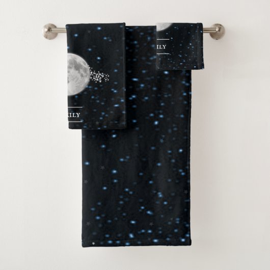 Lunar Personalized Bath Towel Set Bad Handdoek (Insitu)