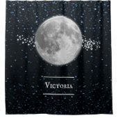 Lunar Personalized Shower Curtain Douchegordijn (Voorkant)